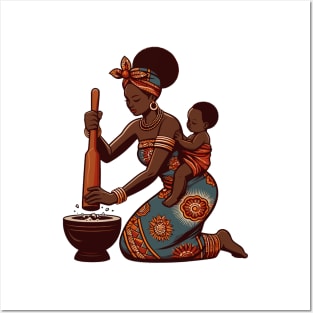 Afrocentric Mother And Baby Posters and Art